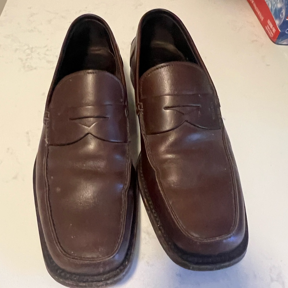 Prada Brown Leather Loafers
